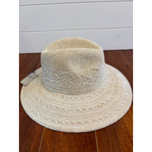 San Diego Hat Company Women’s Nellie Knit Fedora Hat Ivory Adjustable OS NWT main image 5